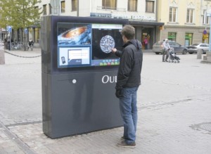 Photo of the public displays in Oulu, Finland.